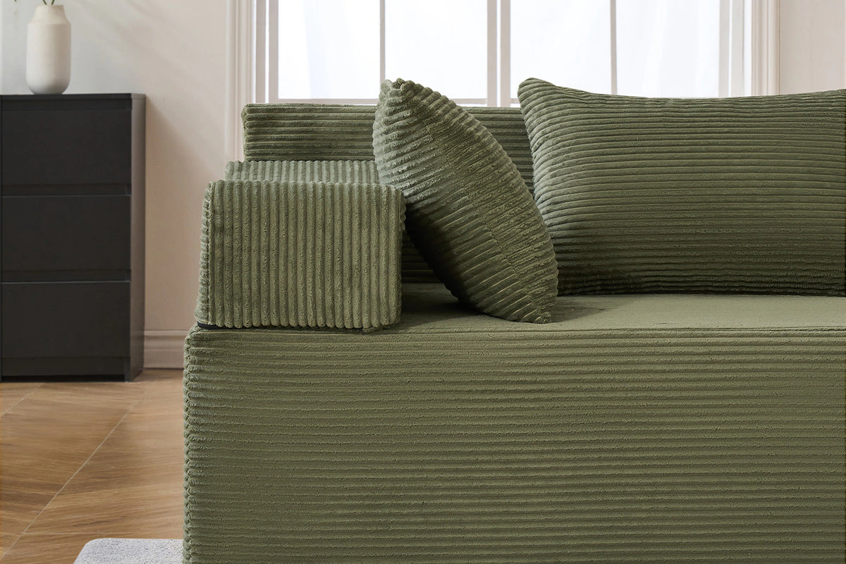 U-shaped sectional couch (corduroy) by Monvane
