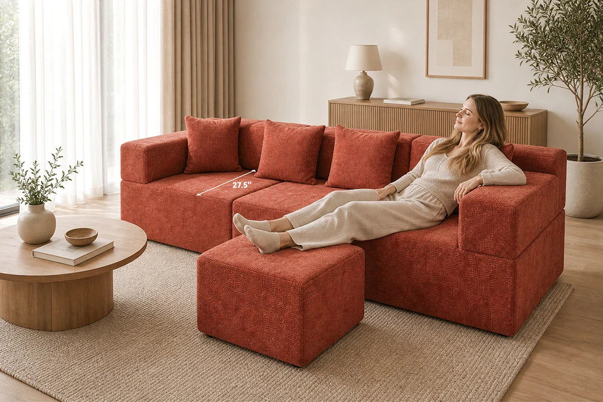 Is a 27.5-Inch Deep Seat Sofa Comfortable for Everyday Lounging?