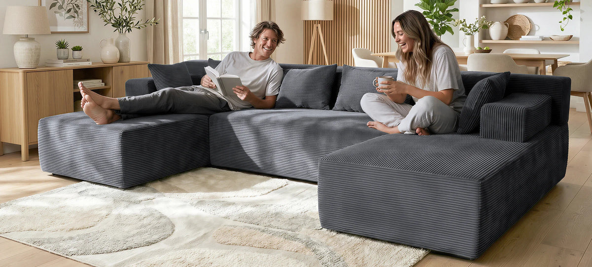 Monvane sectional sofa arranged in a modern living room