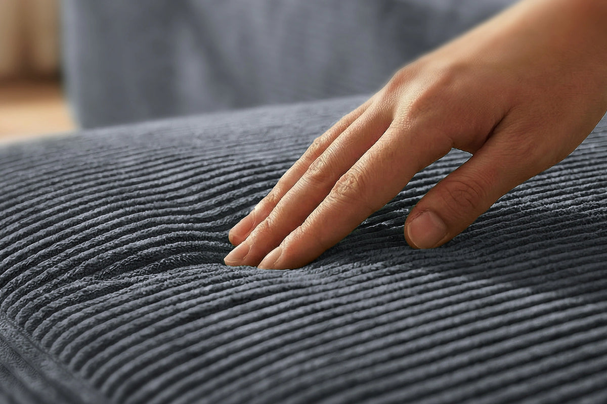 Dark Grey loveseat sofa (corduroy) by Monvane