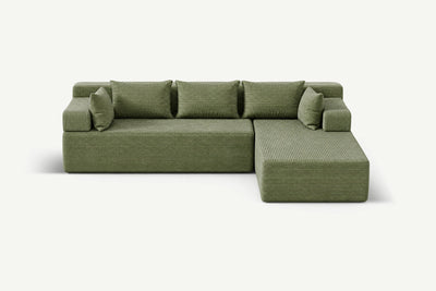 Monvane L-Shaped Sectional Couch (Corduroy)