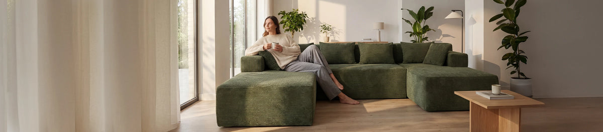 Monvane sectional sofa arranged in a modern living room
