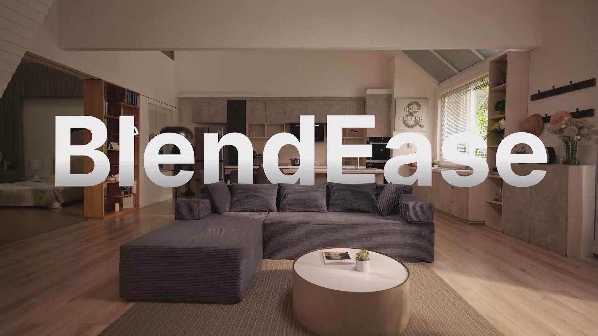 L-Shaped Sectional Couch (Corduroy)