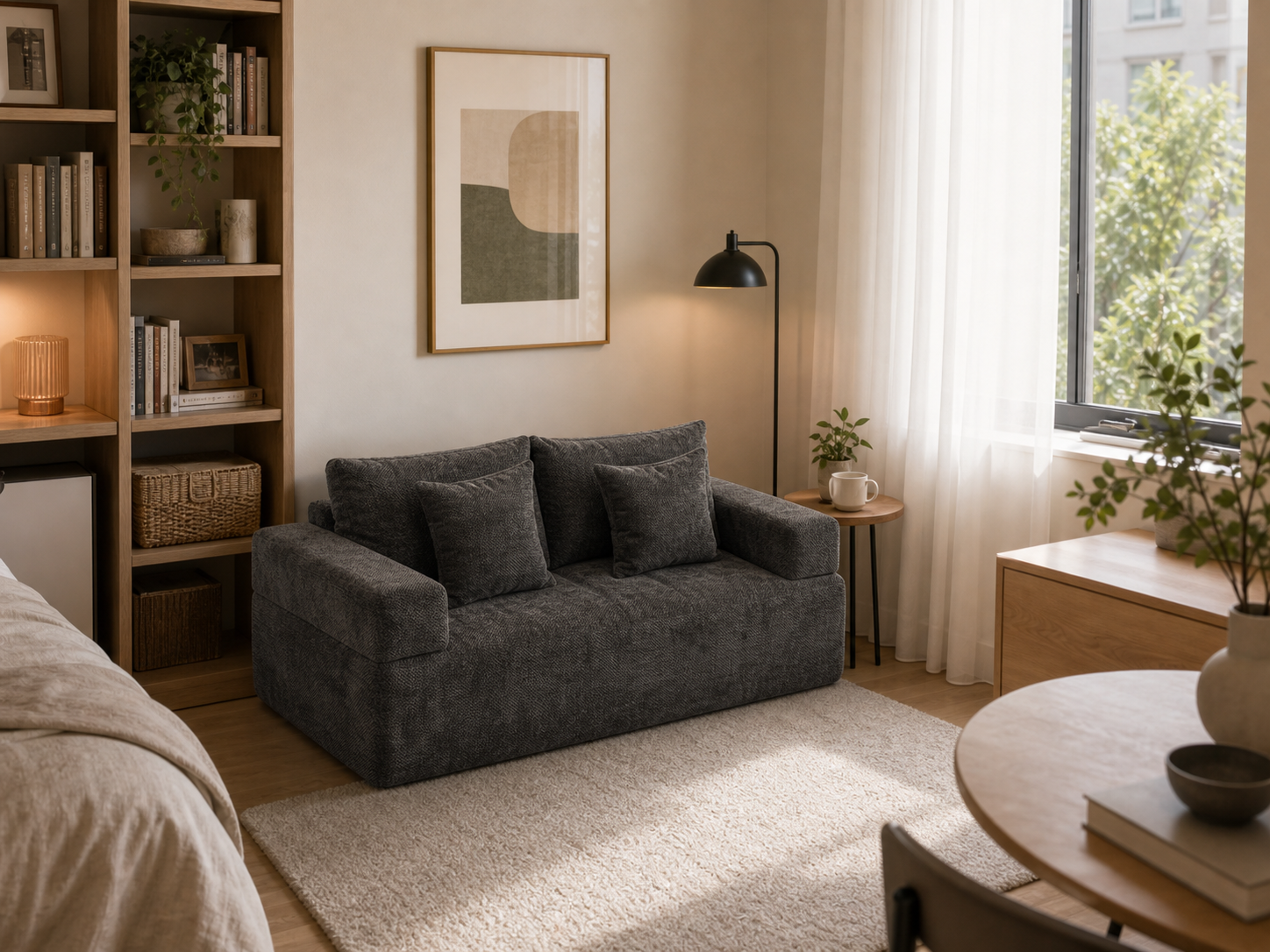 Small couple space with Monvane loveseat